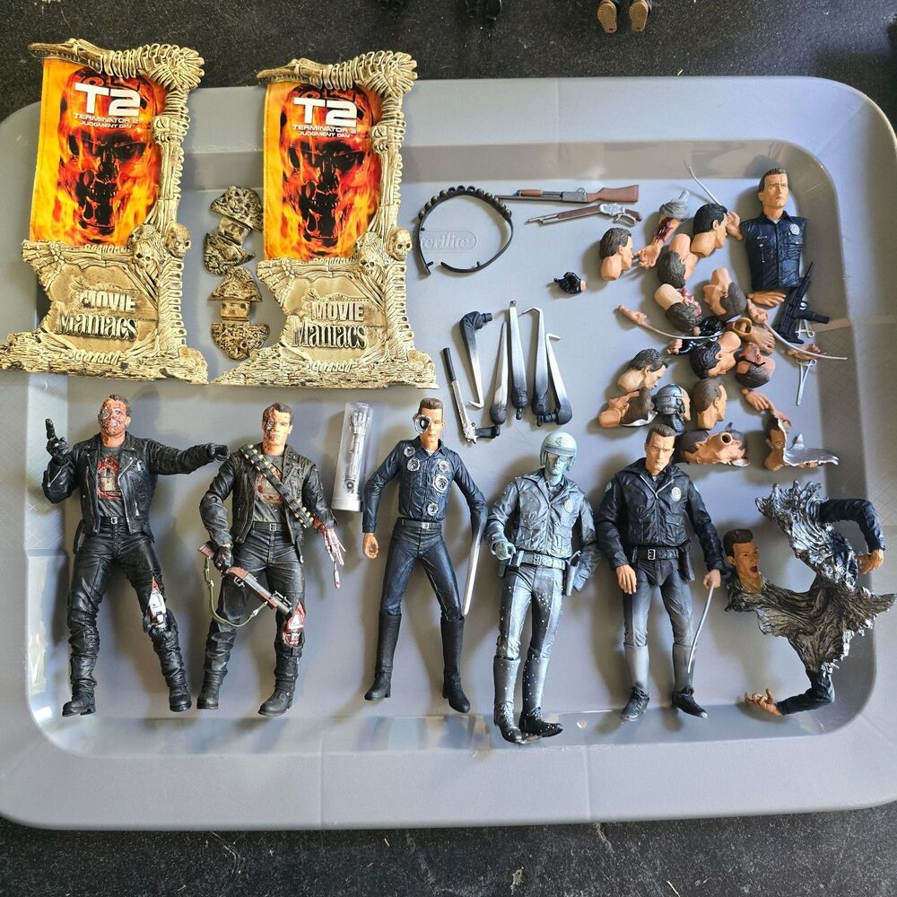 Vintage McFarlane Toys Terminator 2 Movie Maniacs Action Figure Lot - T-800